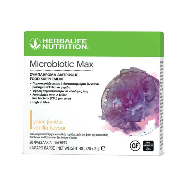Microbiotic Max Συμπλήρωμα Διατροφής Βανίλια 20 Φακελάκια
